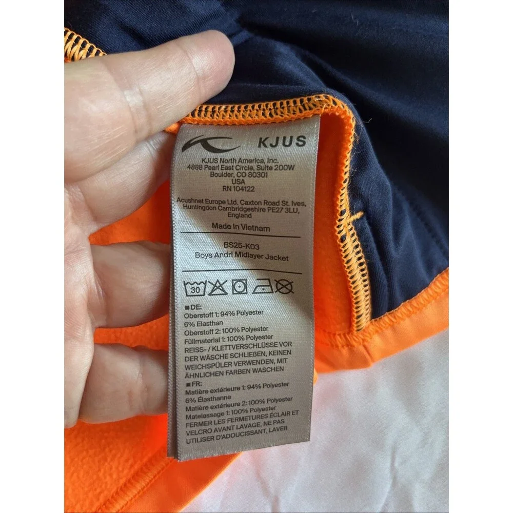 KJUS Andri Midlayer Jacket Quilted Performance Full Zip Youth Boys 176 Size 16